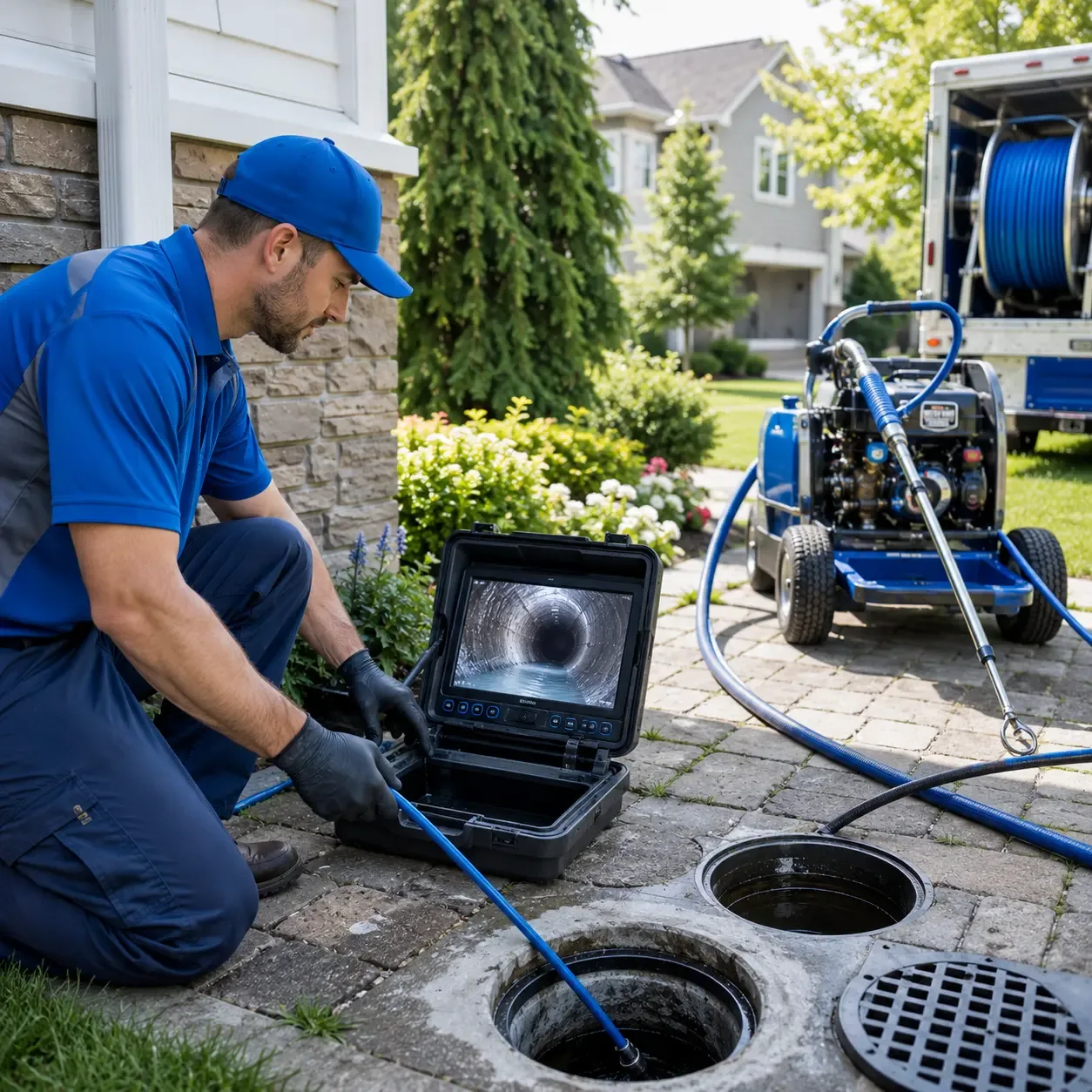 Outdoor drain cleaning professionals serving Clinton, NJ