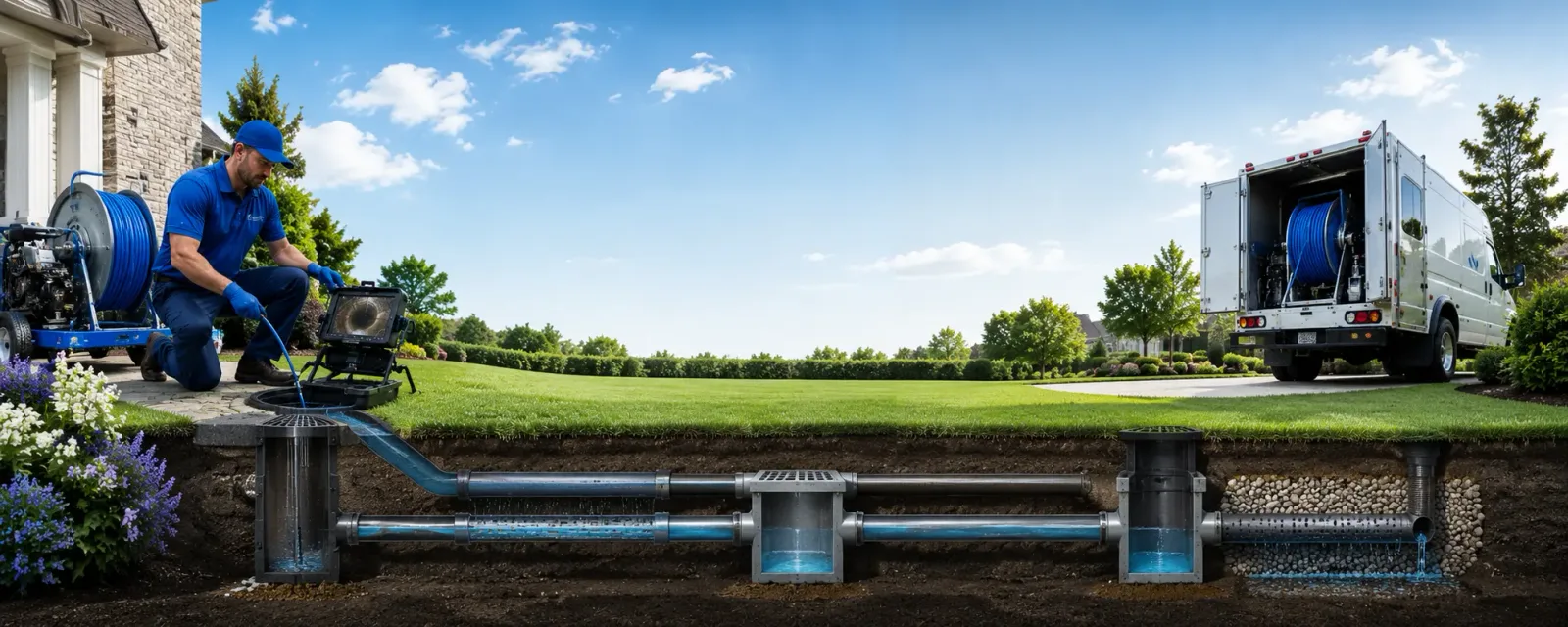Outdoor drain cleaning information for Clinton, NJ